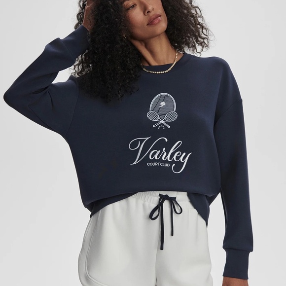 NWT Rasco Varley Court Club Navy Blue Sweatshirt Size Medium - Picture 3 of 14